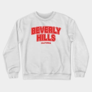 Beverly Hills California Red Crewneck Sweatshirt